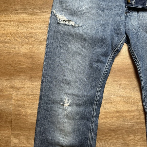 Diesel Jeans Men 31x34 Kander Slim Taper Leg Italy Ripped Zip Back Pockets 008TA - Picture 7 of 13